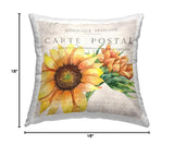 Stupell Industries Vintage French Words Sunflower Floral Calligraphy Design b...