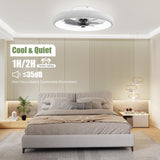 Ceiling Fans with Lights and Remote, Low Profile Ceiling Fan with Lights, 20'...