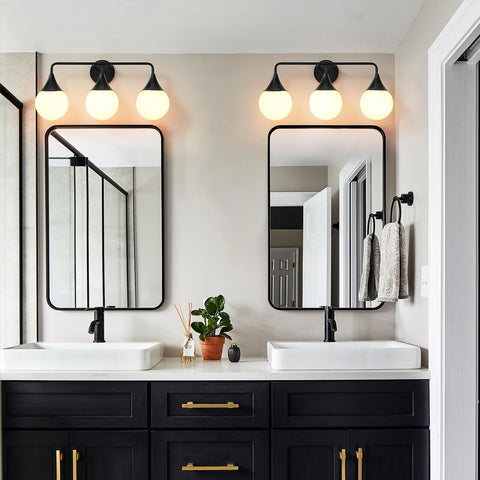 Bathroom Vanity Light Fixtures: 3 Lights Mid Century Modern Bathroom Lighting...
