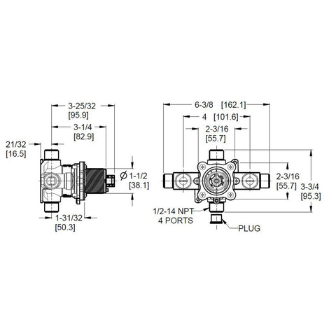 Pfister PermaBalance 0X8 Series Tub & Shower Rough-In Valve and Pressure Bala...