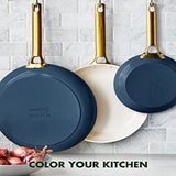 GreenPan Reserve 8" 10" and 12" 3 Piece Frying Pan Skillet, Twilight Blue