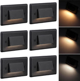 LEONLITE Dimmable 3CCT LED Step Lights Black, 100-277V Commercial, Anti Glare...