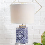 JONATHAN Y JYL3006A Choi 23" Chinoiserie LED Table Lamp Traditional Bedside D...