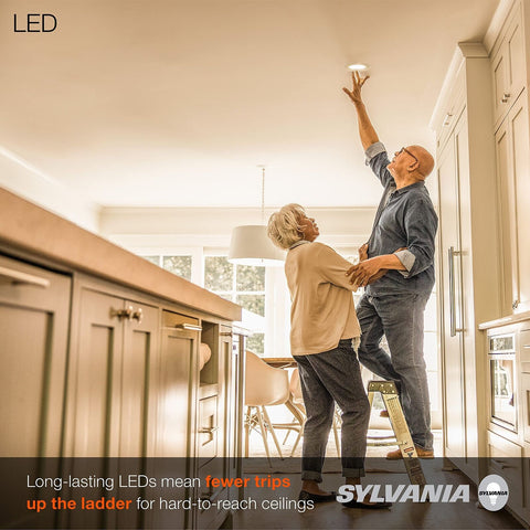 SYLVANIA 5&#8221;/6" LED Recessed Lighting Downlight with Trim, Dimmable, 9W=65W