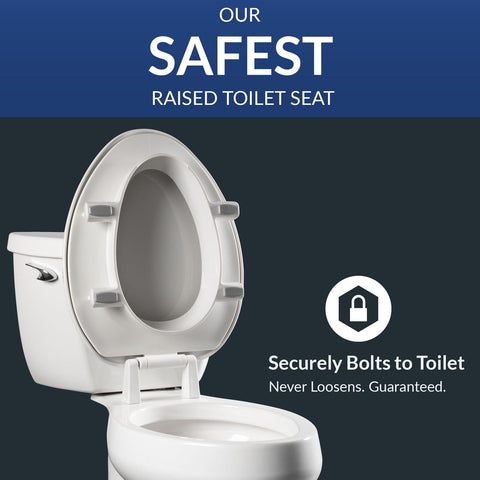 Bemis Assurance 3" Raised Toilet Seat for Seniors, Clean Shield Guard, Secure...