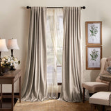 Martha Stewart Lucca Velvet Blackout Back Tab Window Curtain Panel Pair, 84",...