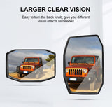 Anti-shake Door Off Mirrors Compatible with 2007-2018 Jeep Wrangler JK JKU Un...