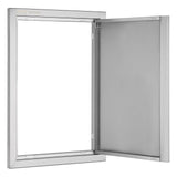 VEVOR BBQ Access Door 17W x 24H Inch, Vertical Single BBQ Door Stainless Stee...