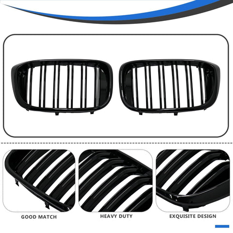 Front Kidney Grille Compatible With 2018-2020 BMW X3 G01 X3M Style Grill Guar...