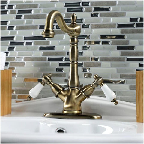 Kingston Brass KS1496PL Heritage Vessel Faucet, 6.31 x 6.44 x 10.69, Polished...