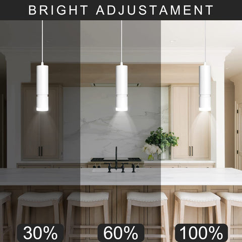 OKELI Modern Pendant Lights,White LED Mini Kitchen Island Lights Adjustable F...