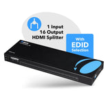 OREI 1 in 16 4K Out HDMI Splitter 4:4:4 8-bit - HDMI 2.0, HDCP 2.2, 18 Gbps, ...