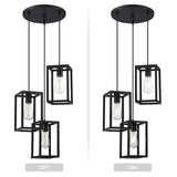 3 Light Adjustable Kitchen Island Rustic Farmhouse Pendant Light with Metal C...