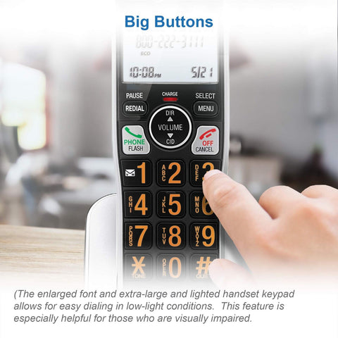 AT&T BL102-3 DECT 6.0 3-Handset Cordless Phone for Home with Answering Machin...