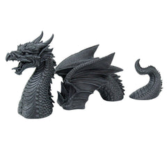 Pacific Giftware Medieval Fantasy Dragon Emerging from Lawn Statue Three Part...