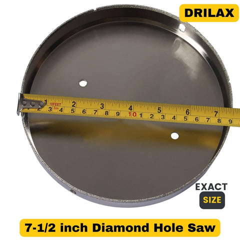 Drilax 7 1/2 inch Diamond Hole Saw Drill Bit Tile Glass Granite Ceramic Porce...