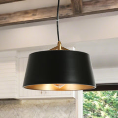 KSANA Pendant Light Fixtures, Modern Pendant Hanging Lights Black and Gold Fa...