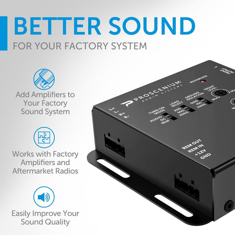 Proscenium PR-LOC2.4 Line Output Converter: Integrate Aftermarket Amplifier w...