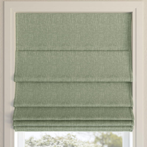 Sun Zero Preble Textured 100% Blackout Cordless Roman Shade, 31" x 64", Sage ...