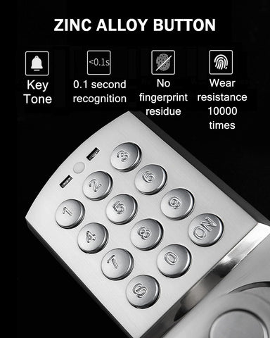 Keyless Entry Door Lock, ROSE MERRY Combination Door Lock, Keypad Door Lock w...