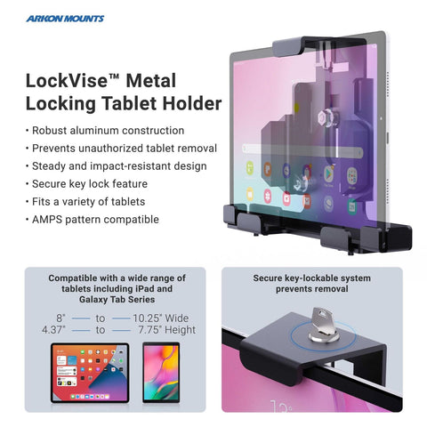 ARKON Mounts - Locking Forklift Tablet Mount with Adjustable Arm | Industrial...