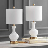 JONATHAN Y JYL4033A-SET2 Set of 2 Table Lamps Cox 22" Glass/Metal LED Table L...