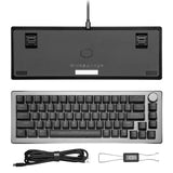 Cooler Master CK720 Hot-swappable 65% Space Gray Mechanical Gaming Keyboard, ...