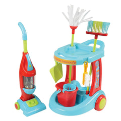 Constructive Playthings Little Helper 12-Piece Kids Cleaning Set with Toy Vac...