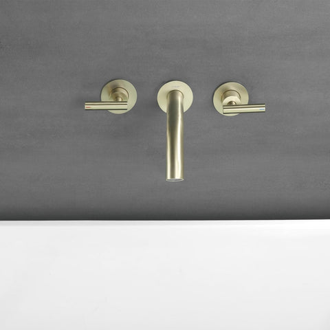 Wall Mount Tub Filler&#65292; Brass High Flow Tub Filler Brushed Gold Roman Tub