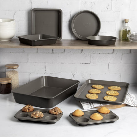 Goodful All-In-One Nonstick Bakeware Set, Stackable and Space Saving Design i...