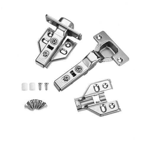 40pcs Soft Close Cabinet Concealed Hinges European Half Overlay,110 Degree,Fr...