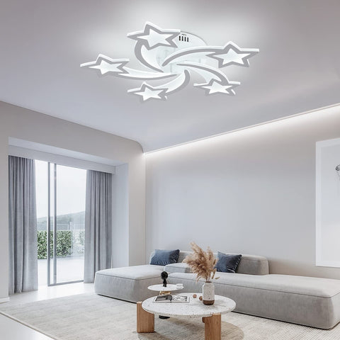 STCH Modern Dimmable LED Ceiling Light, 25.6" Star Modern Ceiling Lamp LED Ch...