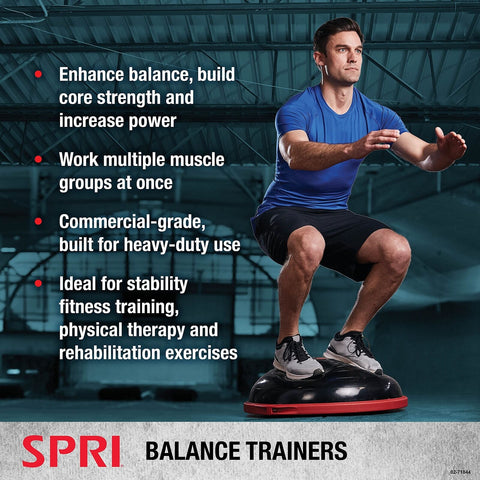 SPRI Balance Trainer Dome Shape Half-Exercise Ball with Non-Skid Base &#8211; Pr