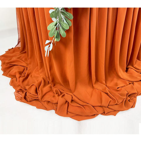 Pooling and Floating Chiffon Table Skirt with extra length, 6FT 9FT 14FT Shee...