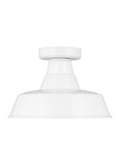 Generation Lighting 1-Light Barn Light Outdoor Ceiling Lamp White 7837401-15,...