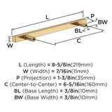 Amerock 10BX37178CZ | Champagne Bronze Cabinet Pull | 6-5/16 inch (160mm) Cen...