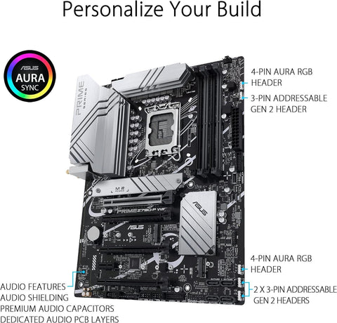 ASUS Z790-P ATX Motherboard with WiFi 6, PCIe 5.0, DDR5, 14+1 Power Stages,...