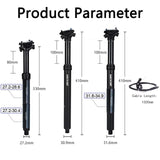 GANOPPER Dropper Seatpost 27.2 28.6 30.4 30.9 31.6 34.9 Remoted Control Drop ...