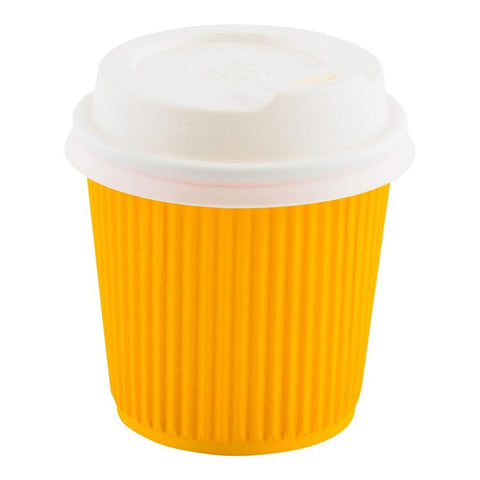 Restaurantware 4 Ounce Ripple Insulated Coffee Cups 500 Double Wall Corrugate...