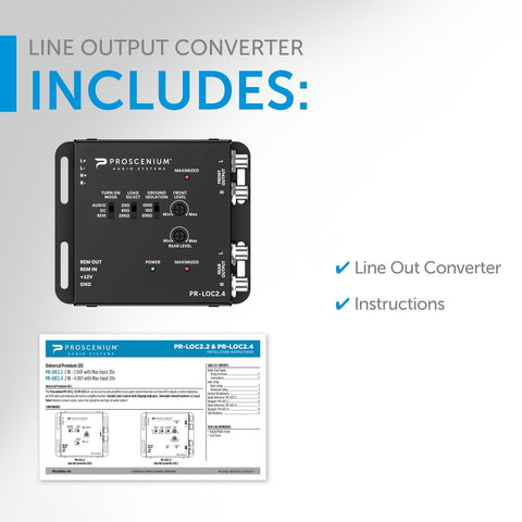 Proscenium PR-LOC2.4 Line Output Converter: Integrate Aftermarket Amplifier w...