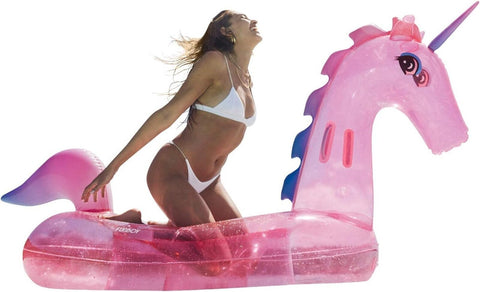 FUNBOY Giant Inflatable Glitter Unicorn, Luxury Float for Summer Pool Parties...