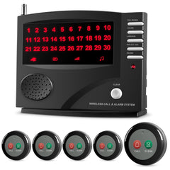 Wireless Call System Nurse Call System with 5 Dual Function Call Buttons and ...