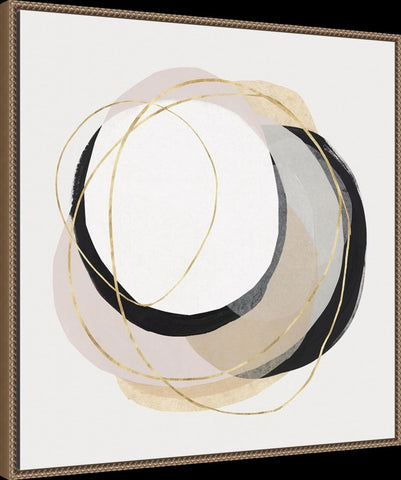 Amanti Art Framed Canvas Wall Art 30x30 Ring of Gold I by PI Studio, Framed W...