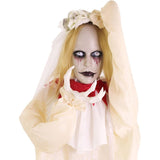 Haunted Hill Farm Zombie Bride with Pop-Up Head and Light-Up Eyes, Halloween ...