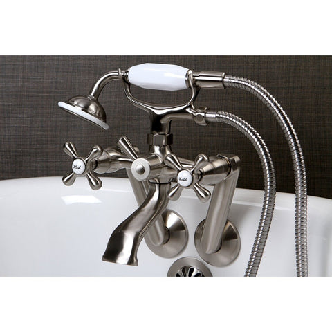 Kingston Brass KS269SN Kingston Clawfoot Tub Faucet, Brushed Nickel 9.13 x 7....