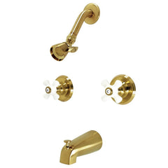 Kingston Brass KB247PX Magellan Tub and Shower Faucet, Brushed Brass 72 x 8 x...