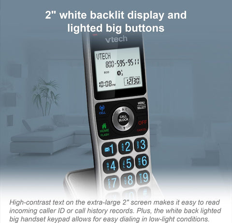 VTech VS306-4 DECT 6.0 4 Handsets Cordless Home 4 Handset, Silver & Black