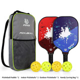 XS XSPAK Pickleball Paddles Sets, USAPA Graphite Face/Carbon Fiber and Polypr...