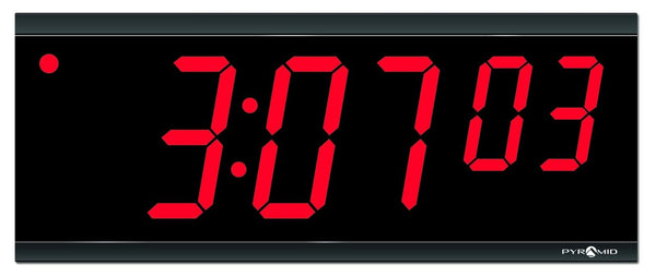 Pyramid Time Systems Extra Large Stand Alone Digital Clock, 4" Numeral Red LE...