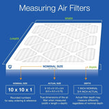 Nordic Pure 10x10x1 (9 1/2 x 9 1/2 x 3/4) Pleated MERV 8 Air Filters 6 Pack